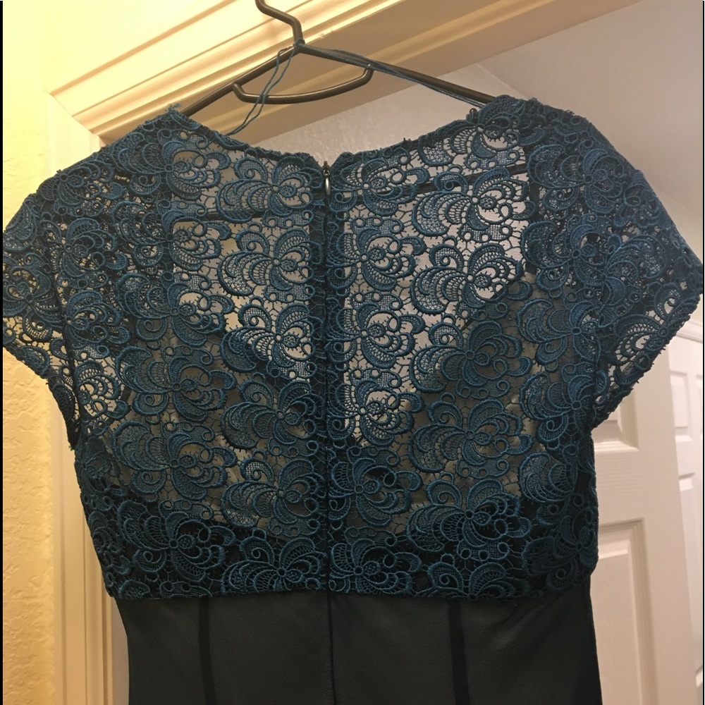 Aidan Mattox Lace Shoulder Dress Worn 1x EUC - Picture 5 of 6